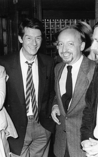 John Hurt & Jacques Dubrulle op de opening in 1984