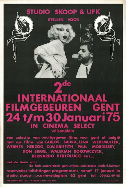 Affiche voor het 2de Internationaal Filmgebeuren