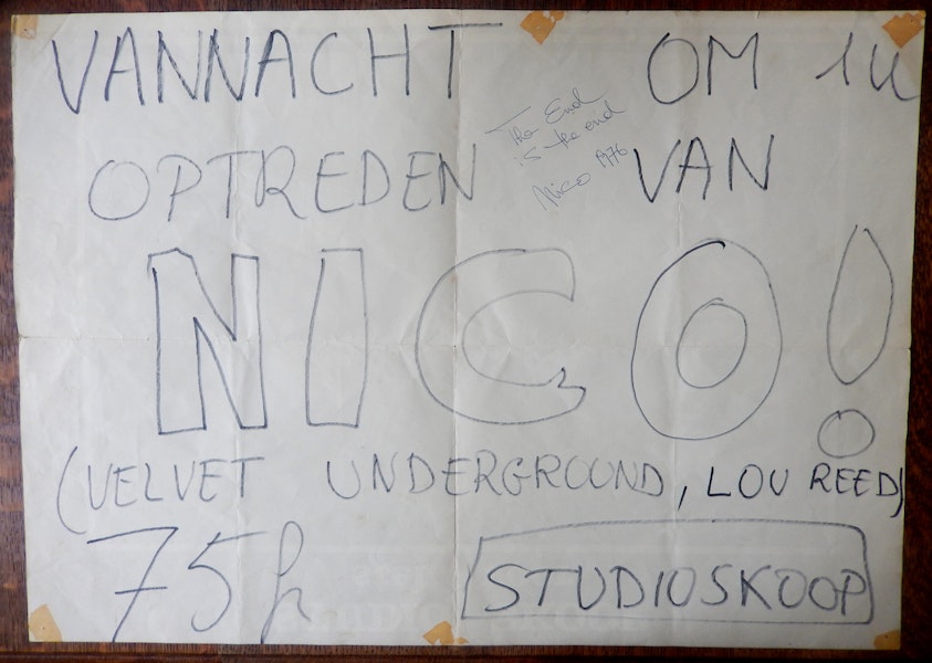 Signed flyer for the performance of Nico