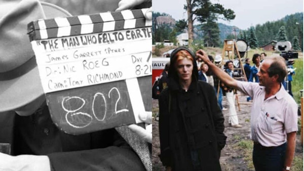 David Bowie en Nicolas Roeg voor The Man Who Fell to Earth (1976)