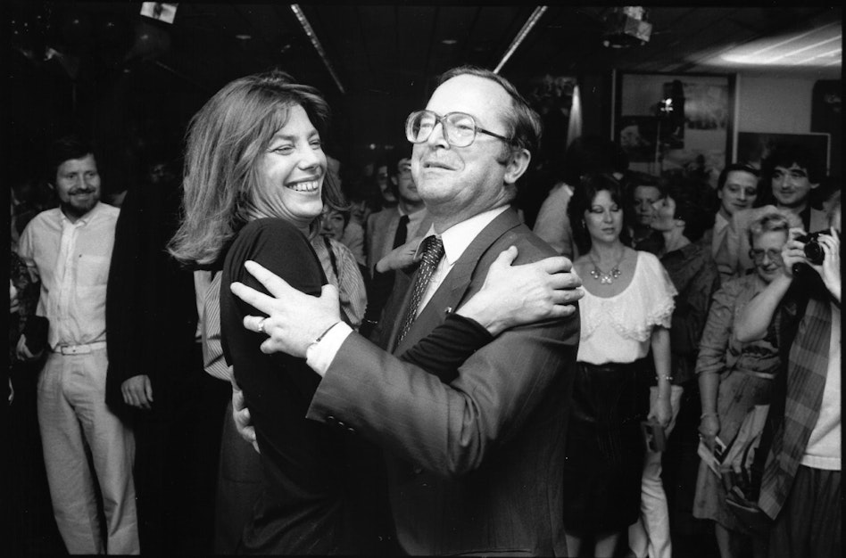 Jane Birkin & premier Wilfried Martens op de Nacht van de Film 1985